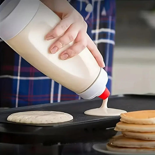 Pancake Batter Bottle | Mixer & Dispenser with Blender Ball 