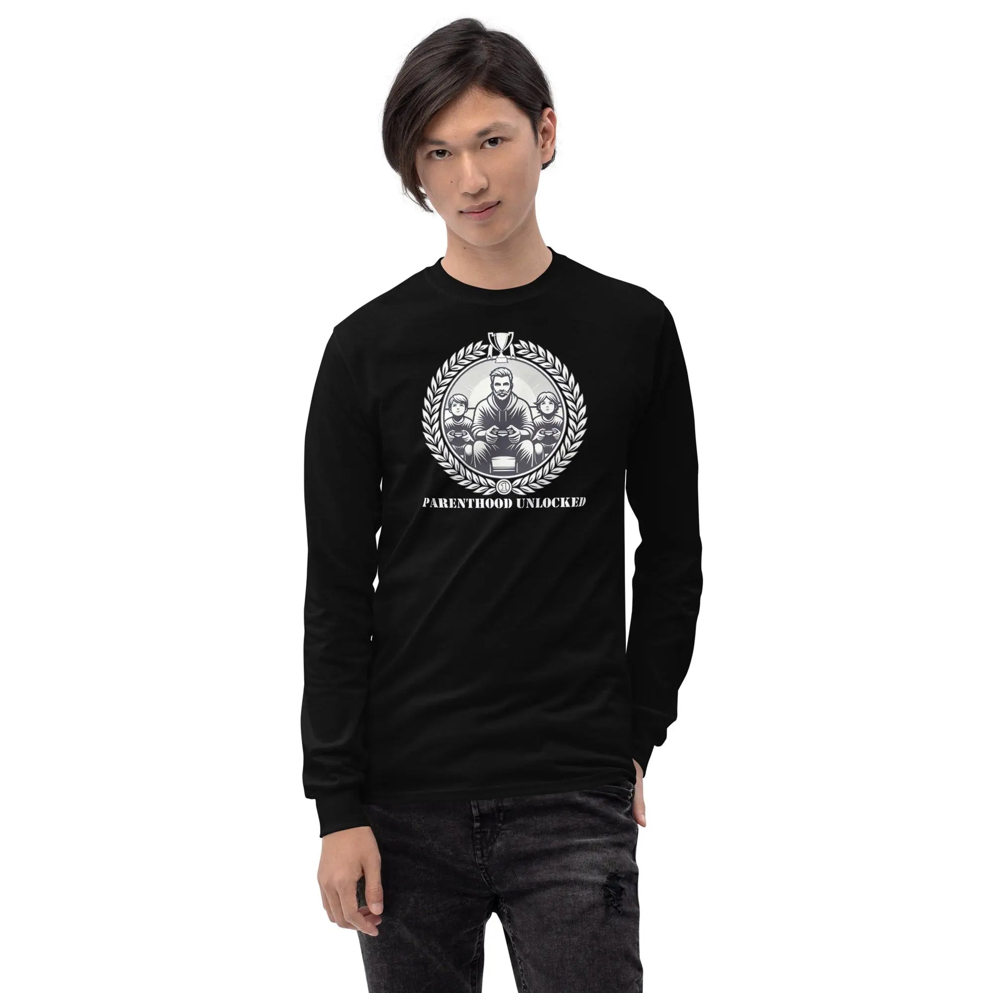 Parenthood Unlocked Long Sleeve Shirt | Unisex Classic | Gamer Achievement Tee for New Parents  Geniogoods