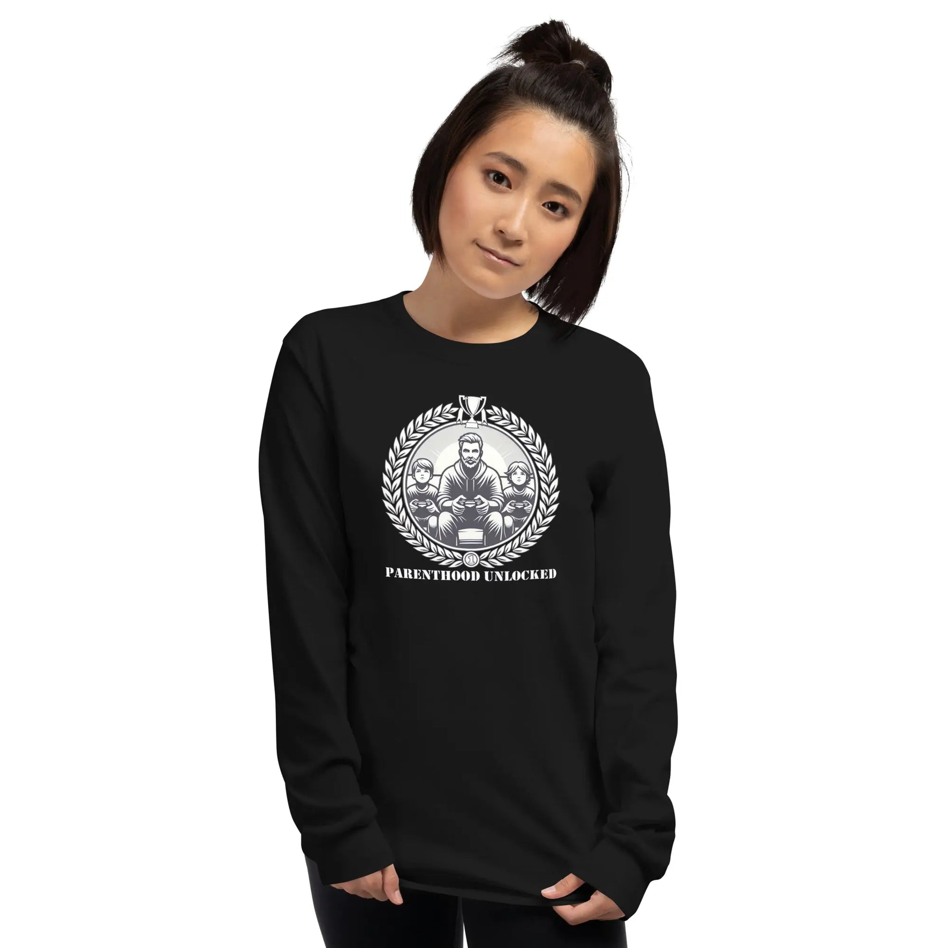Parenthood Unlocked Long Sleeve Shirt | Unisex Classic | Gamer Achievement Tee for New Parents  Geniogoods