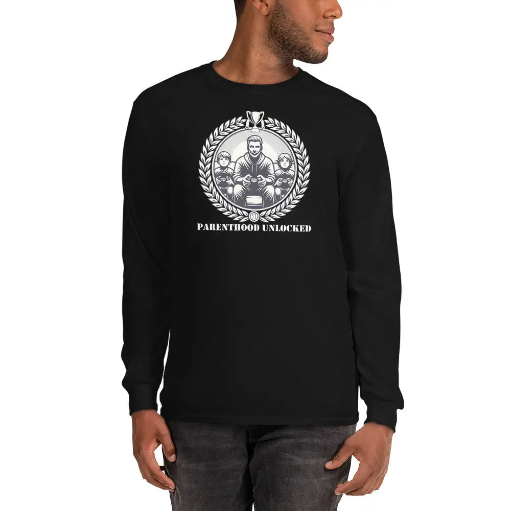 Parenthood Unlocked Long Sleeve Shirt | Unisex Classic | Gamer Achievement Tee for New Parents  Geniogoods