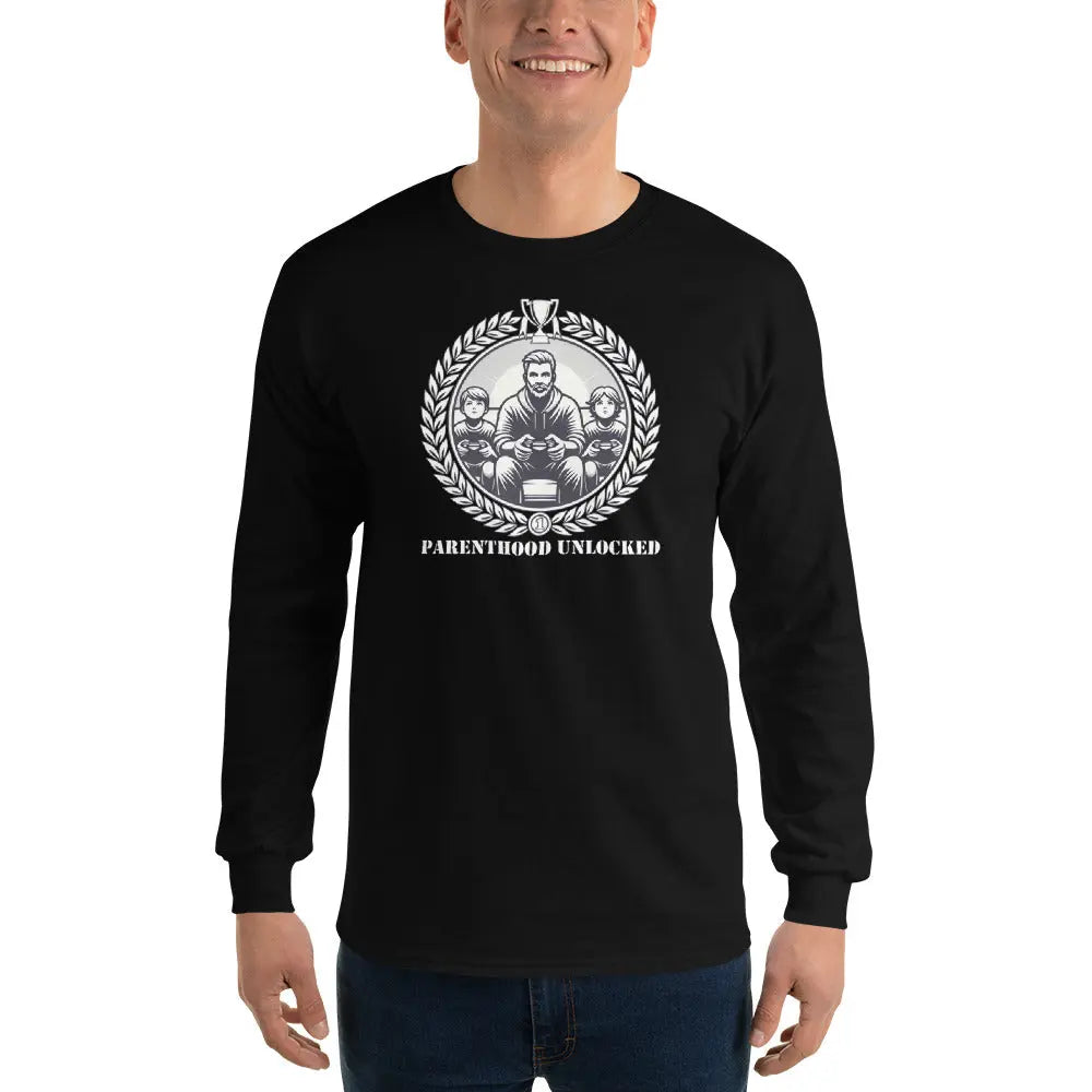 Parenthood Unlocked Long Sleeve Shirt | Unisex Classic | Gamer Achievement Tee for New Parents  Geniogoods