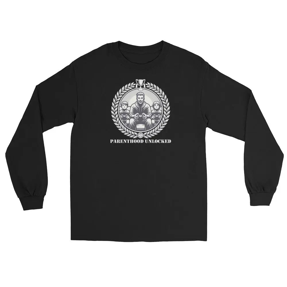 Parenthood Unlocked Long Sleeve Shirt | Unisex Classic | Gamer Achievement Tee for New Parents  Geniogoods