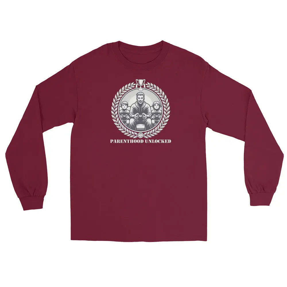 Parenthood Unlocked Long Sleeve Shirt | Unisex Classic | Gamer Achievement Tee for New Parents  Geniogoods