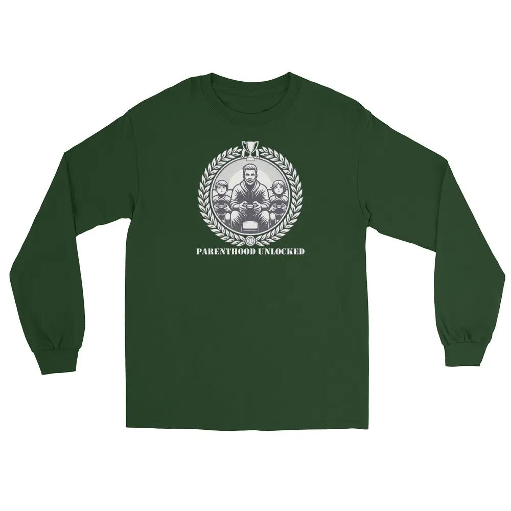 Parenthood Unlocked Long Sleeve Shirt | Unisex Classic | Gamer Achievement Tee for New Parents  Geniogoods