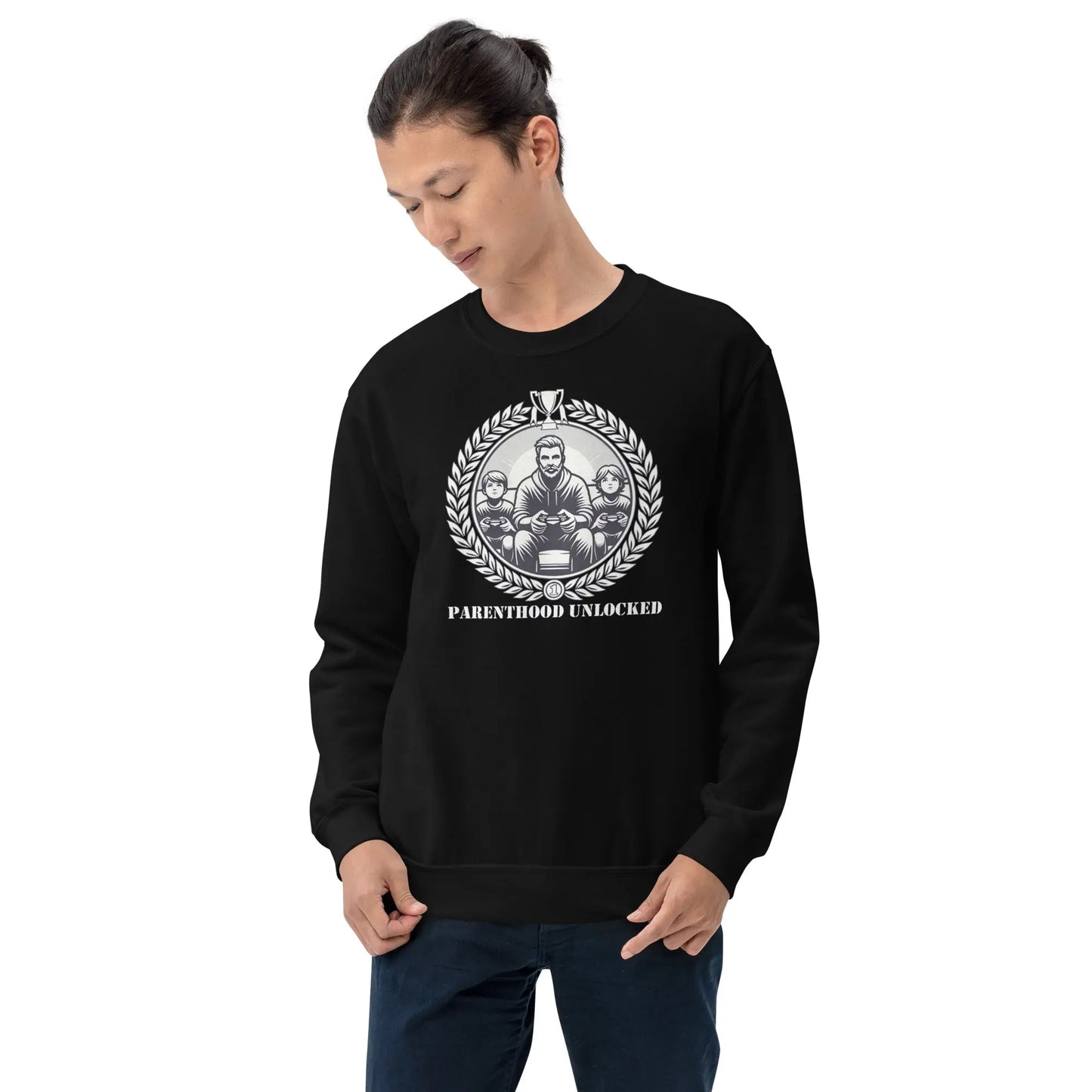 Parenthood Unlocked Sweatshirt | Unisex Classic | Gamer Achievement Tee for New Parents  Geniogoods