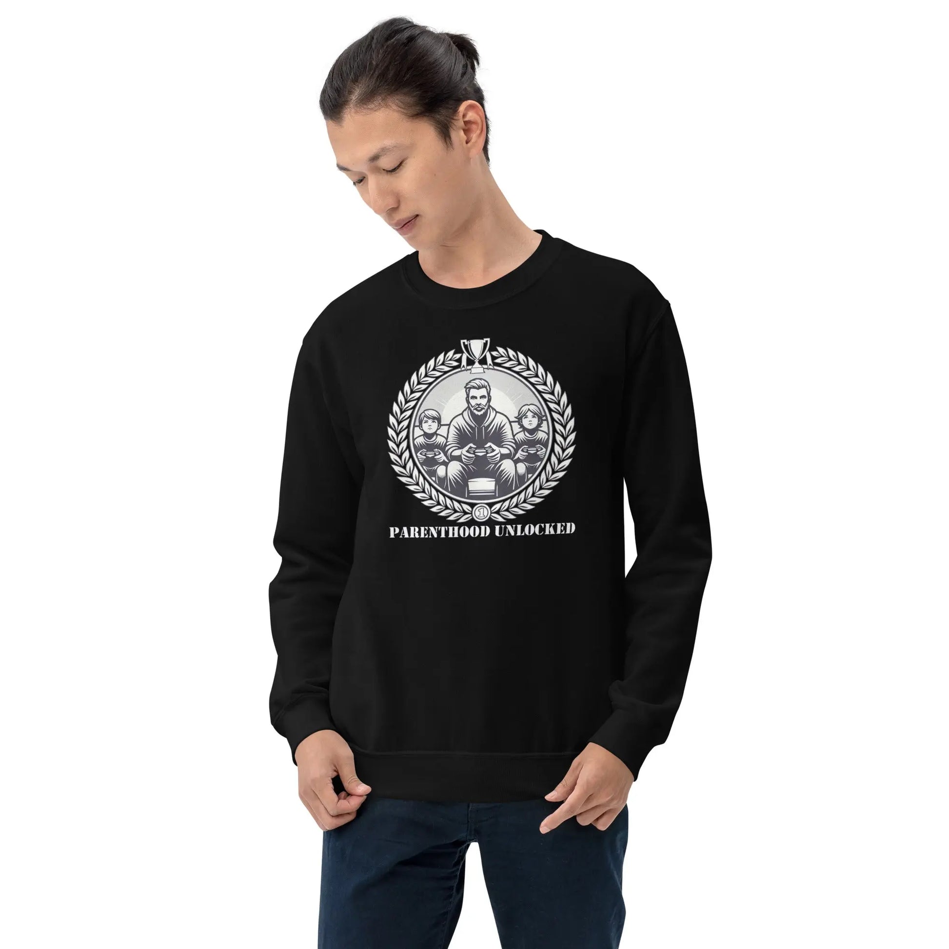 Parenthood Unlocked Sweatshirt | Unisex Classic | Gamer Achievement Tee for New Parents  Geniogoods