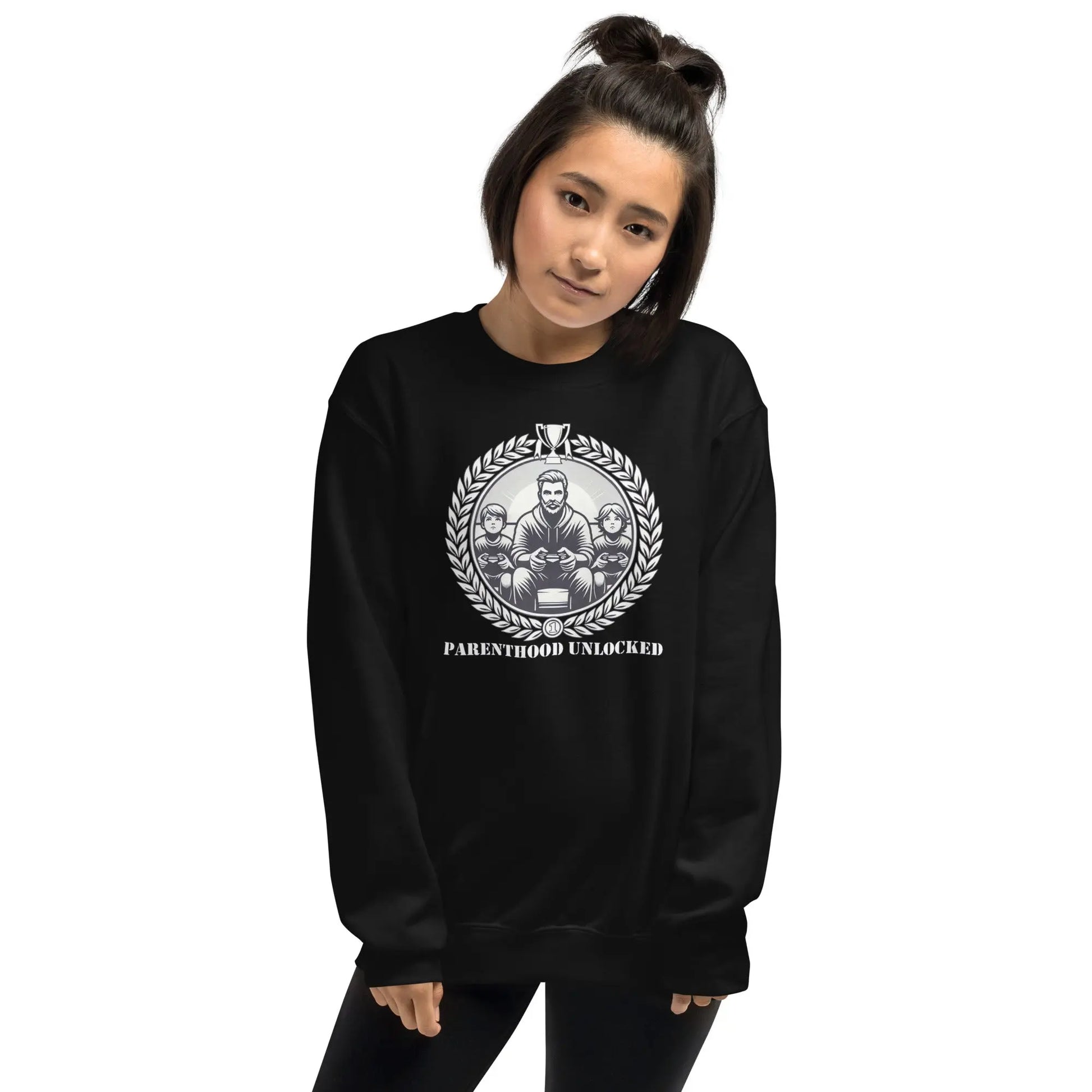 Parenthood Unlocked Sweatshirt | Unisex Classic | Gamer Achievement Tee for New Parents  Geniogoods