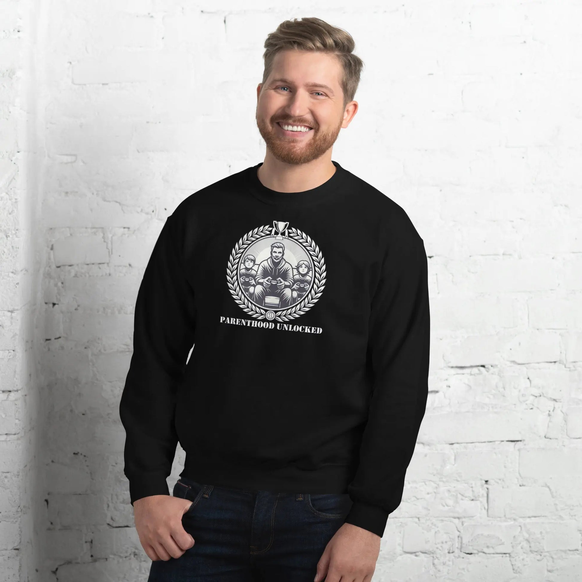 Parenthood Unlocked Sweatshirt | Unisex Classic | Gamer Achievement Tee for New Parents  Geniogoods