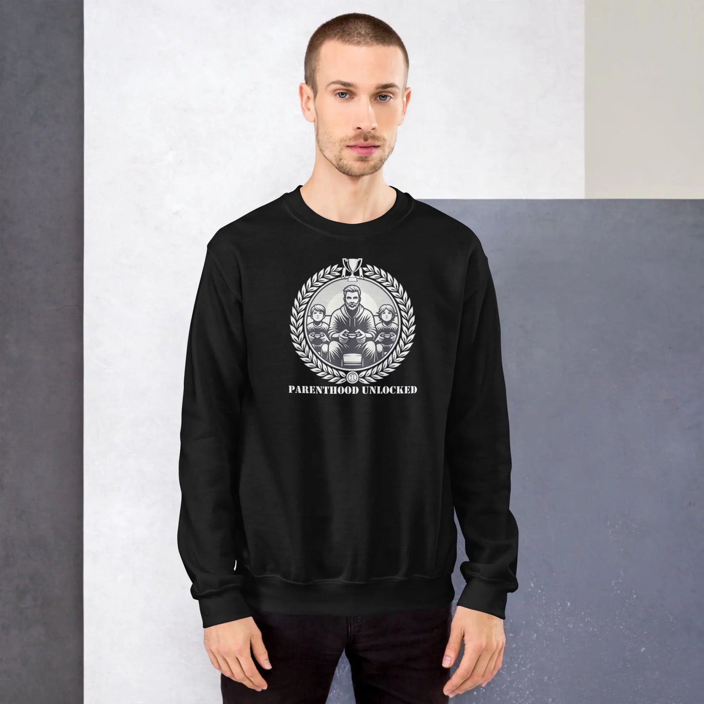 Parenthood Unlocked Sweatshirt | Unisex Classic | Gamer Achievement Tee for New Parents  Geniogoods