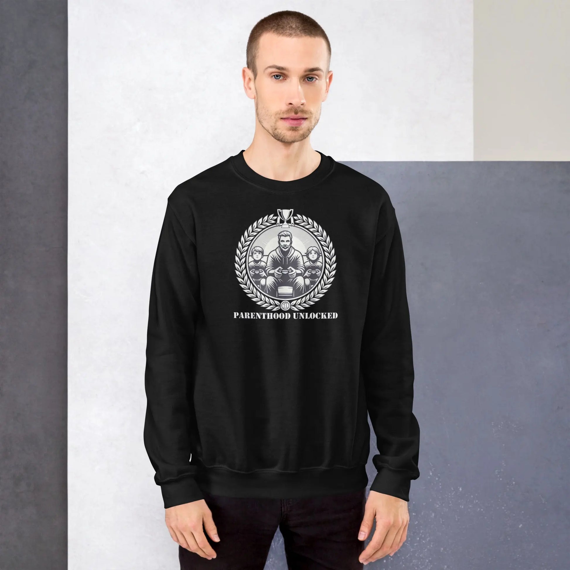 Parenthood Unlocked Sweatshirt | Unisex Classic | Gamer Achievement Tee for New Parents  Geniogoods