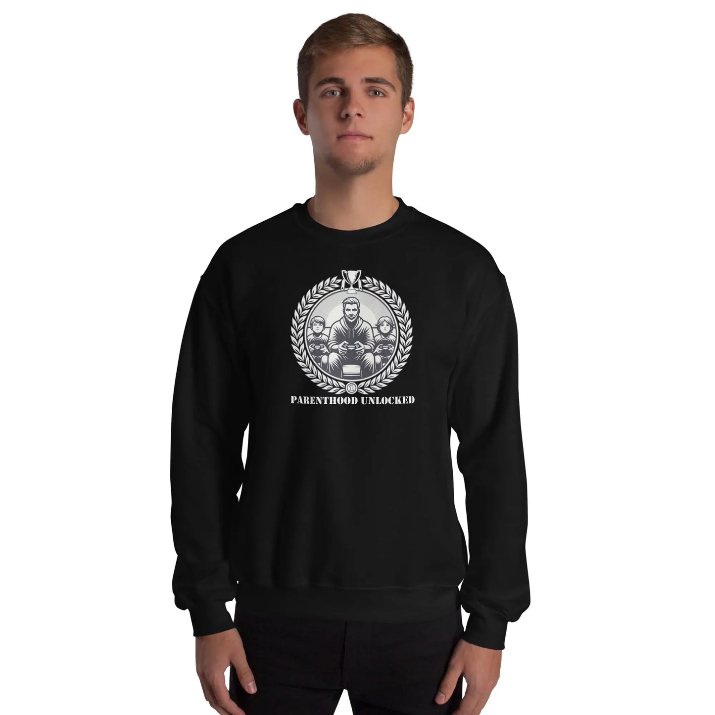 Parenthood Unlocked Sweatshirt | Unisex Classic | Gamer Achievement Tee for New Parents  Geniogoods