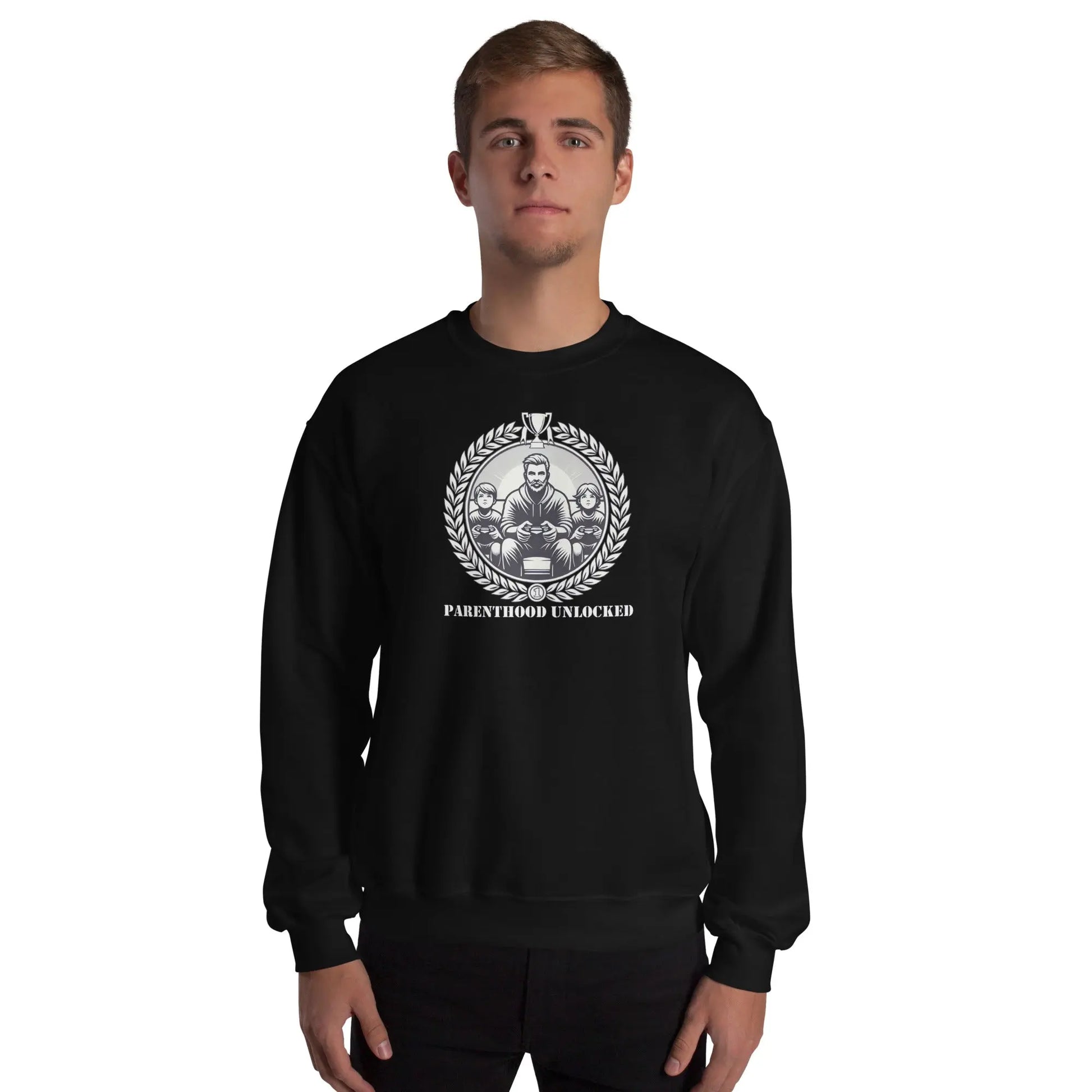 Parenthood Unlocked Sweatshirt | Unisex Classic | Gamer Achievement Tee for New Parents  Geniogoods