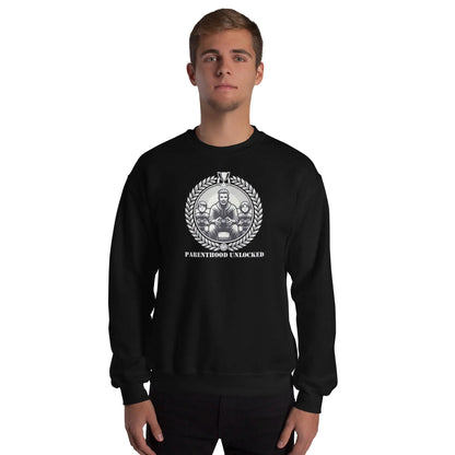 Parenthood Unlocked Sweatshirt | Unisex Classic | Gamer Achievement Tee for New Parents  Geniogoods