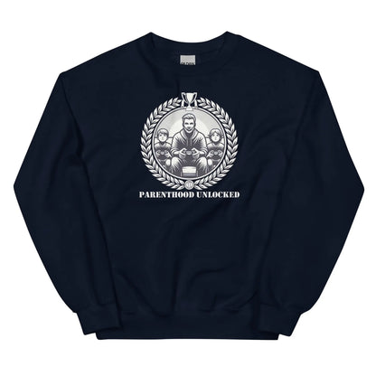 Parenthood Unlocked Sweatshirt | Unisex Classic | Gamer Achievement Tee for New Parents  Geniogoods
