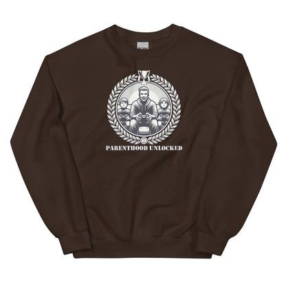 Parenthood Unlocked Sweatshirt | Unisex Classic | Gamer Achievement Tee for New Parents  Geniogoods