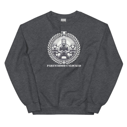 Parenthood Unlocked Sweatshirt | Unisex Classic | Gamer Achievement Tee for New Parents  Geniogoods