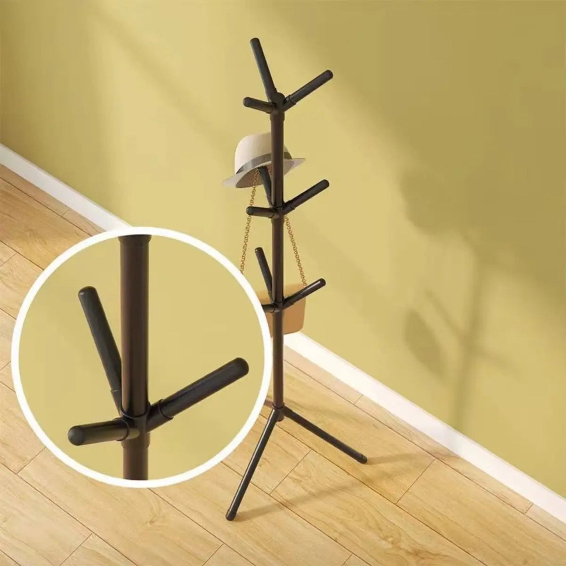 Plastic Freestanding Coat Rack | Modern Tree Branch Design for Hats and Scarves