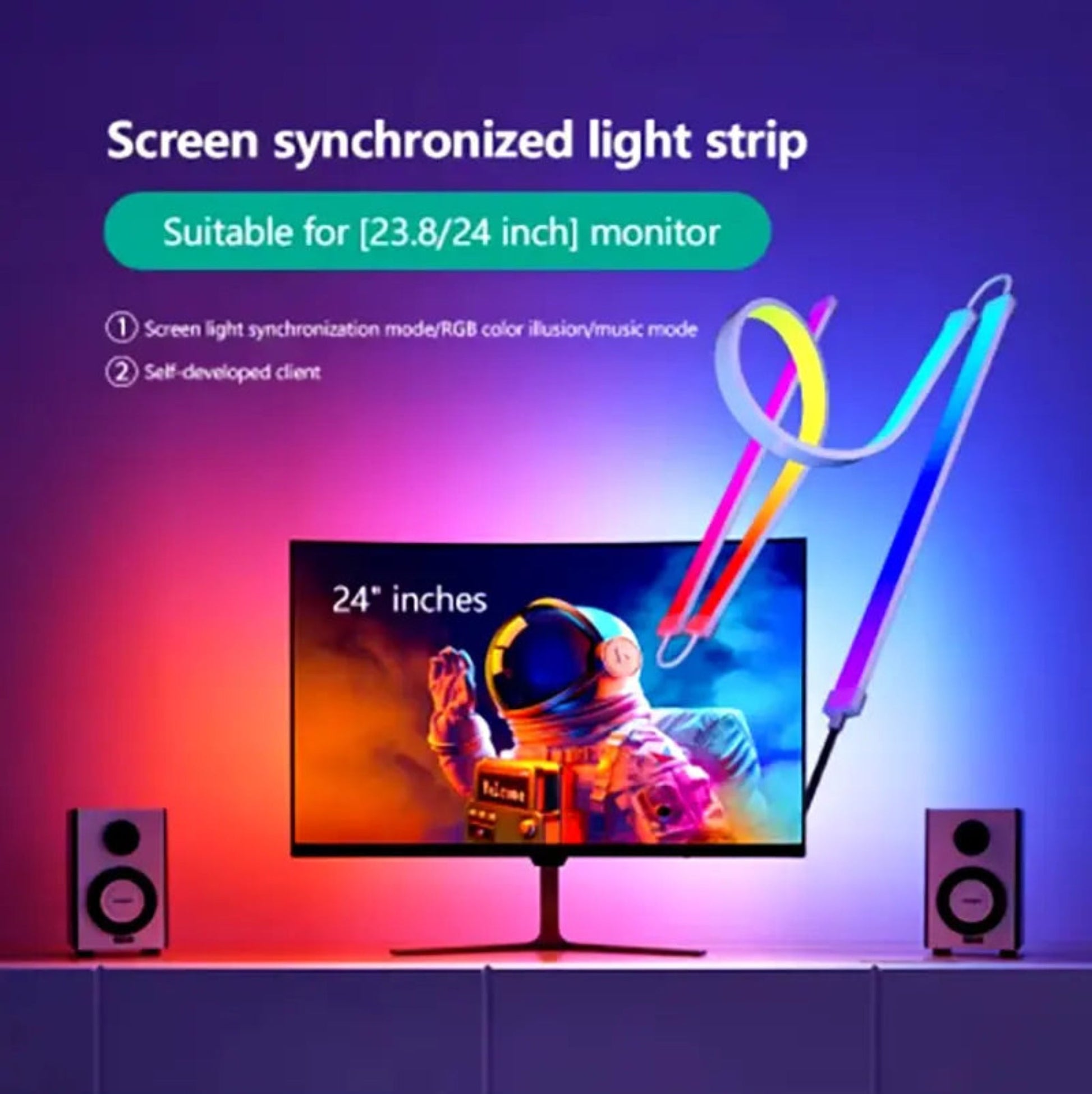 RGB Monitor Backlight - Smart Gaming LED Strip Lights