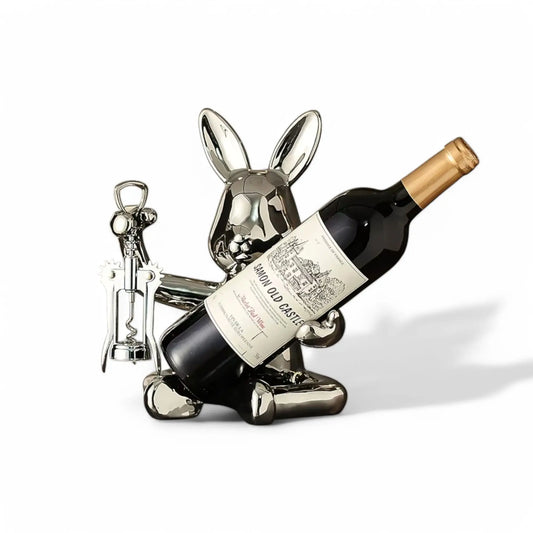 Rabbit Wine Holder – Decorative Ceramic Wine Rack for Bottles & Glasses  Geniogoods
