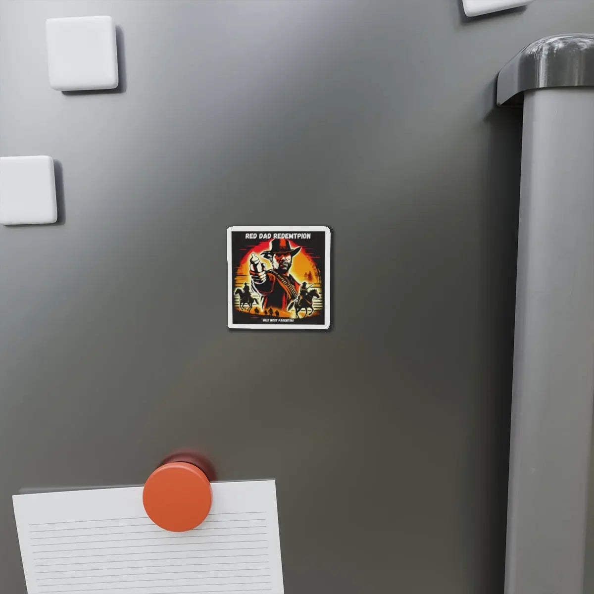 Red Dad Redemption | Die-Cut Magnets | Perfect for Red Dead Redemption fans  Geniogoods