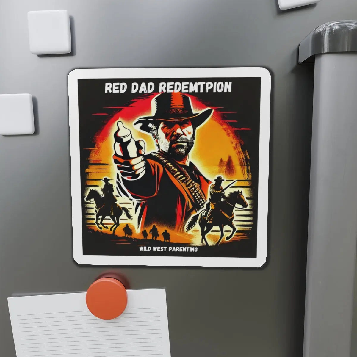 Red Dad Redemption | Die-Cut Magnets | Perfect for Red Dead Redemption fans  Geniogoods