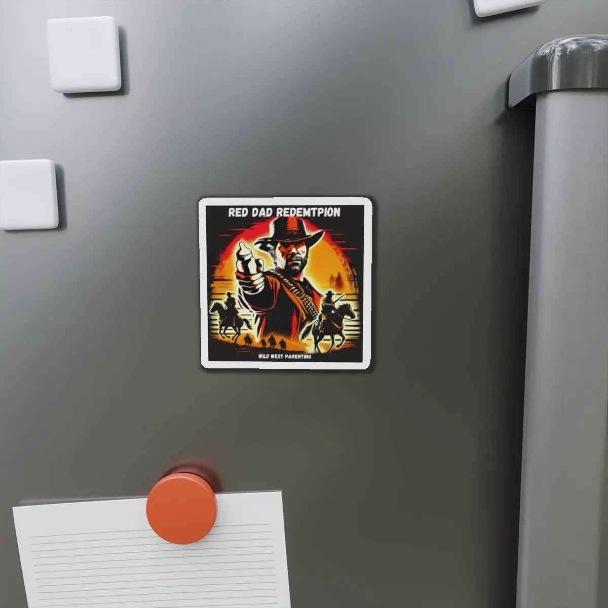 Red Dad Redemption | Die-Cut Magnets | Perfect for Red Dead Redemption fans  Geniogoods