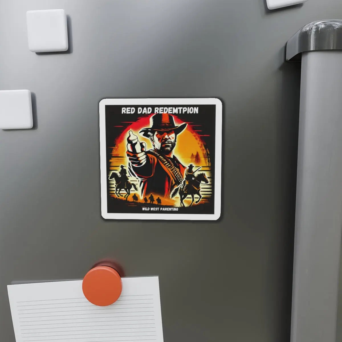 Red Dad Redemption | Die-Cut Magnets | Perfect for Red Dead Redemption fans  Geniogoods