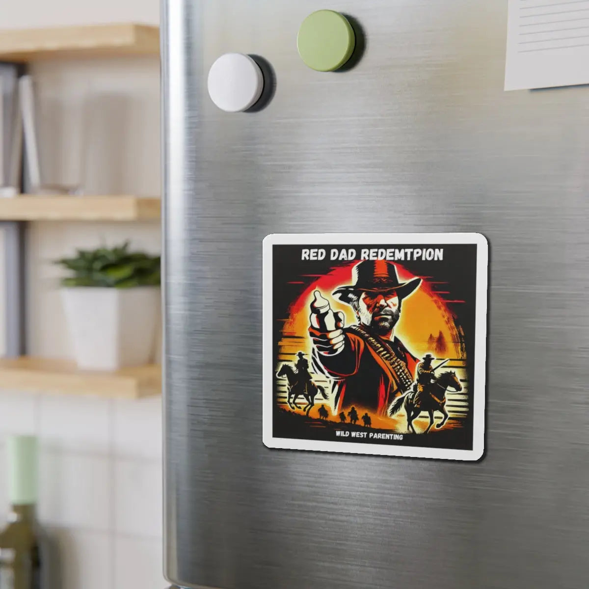 Red Dad Redemption | Die-Cut Magnets | Perfect for Red Dead Redemption fans  Geniogoods
