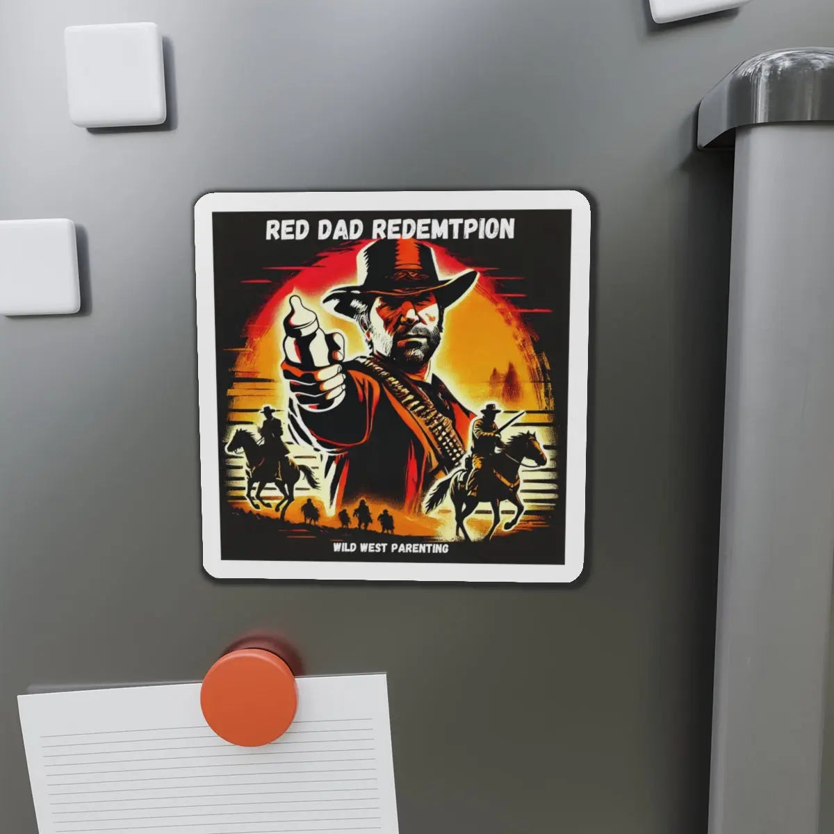 Red Dad Redemption | Die-Cut Magnets | Perfect for Red Dead Redemption fans  Geniogoods