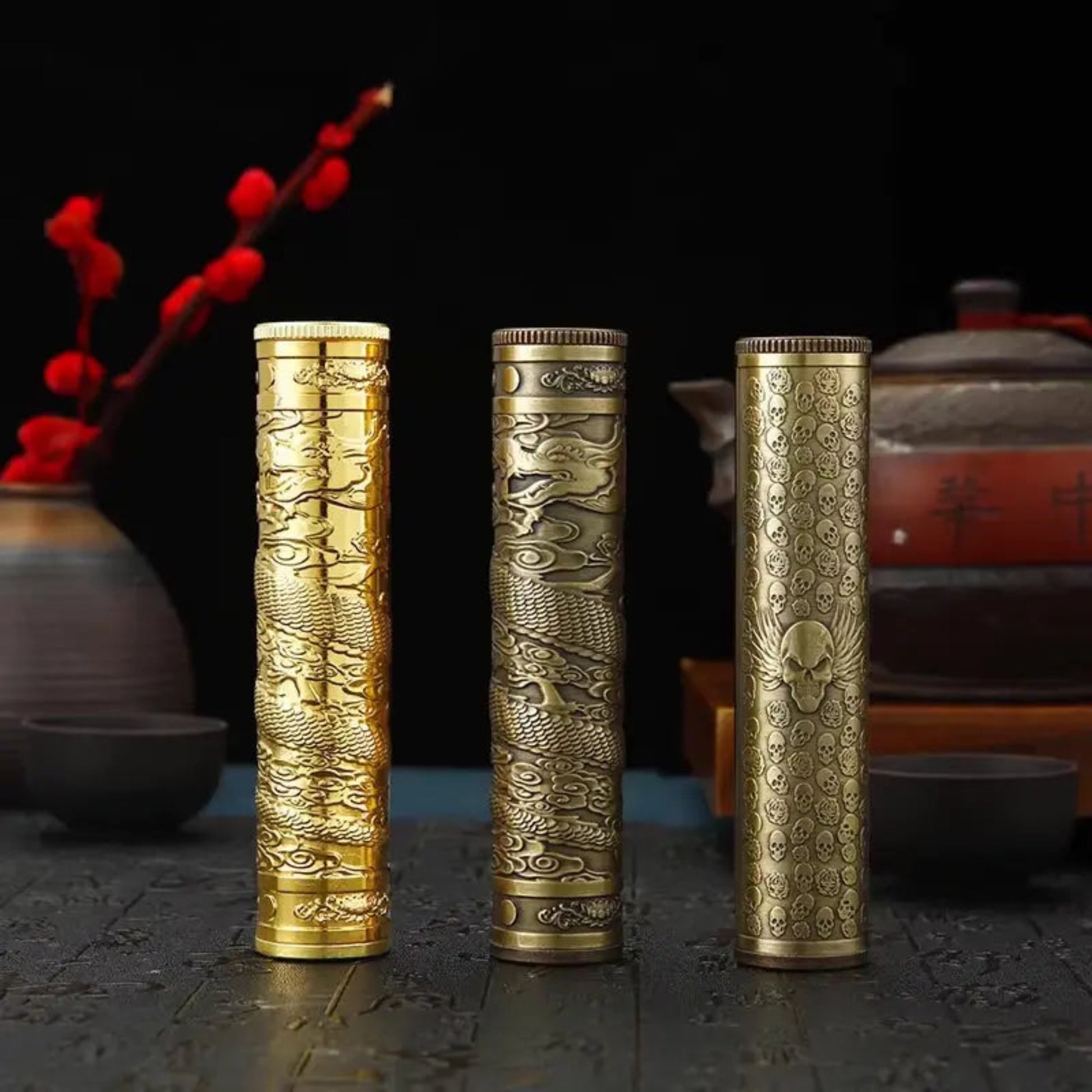 Retro Buddha Metal Incense Case | Portable Zinc Alloy Storage Box