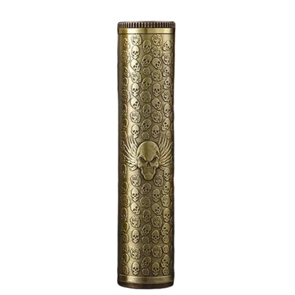 Retro Buddha Metal Incense Case | Portable Zinc Alloy Storage Box