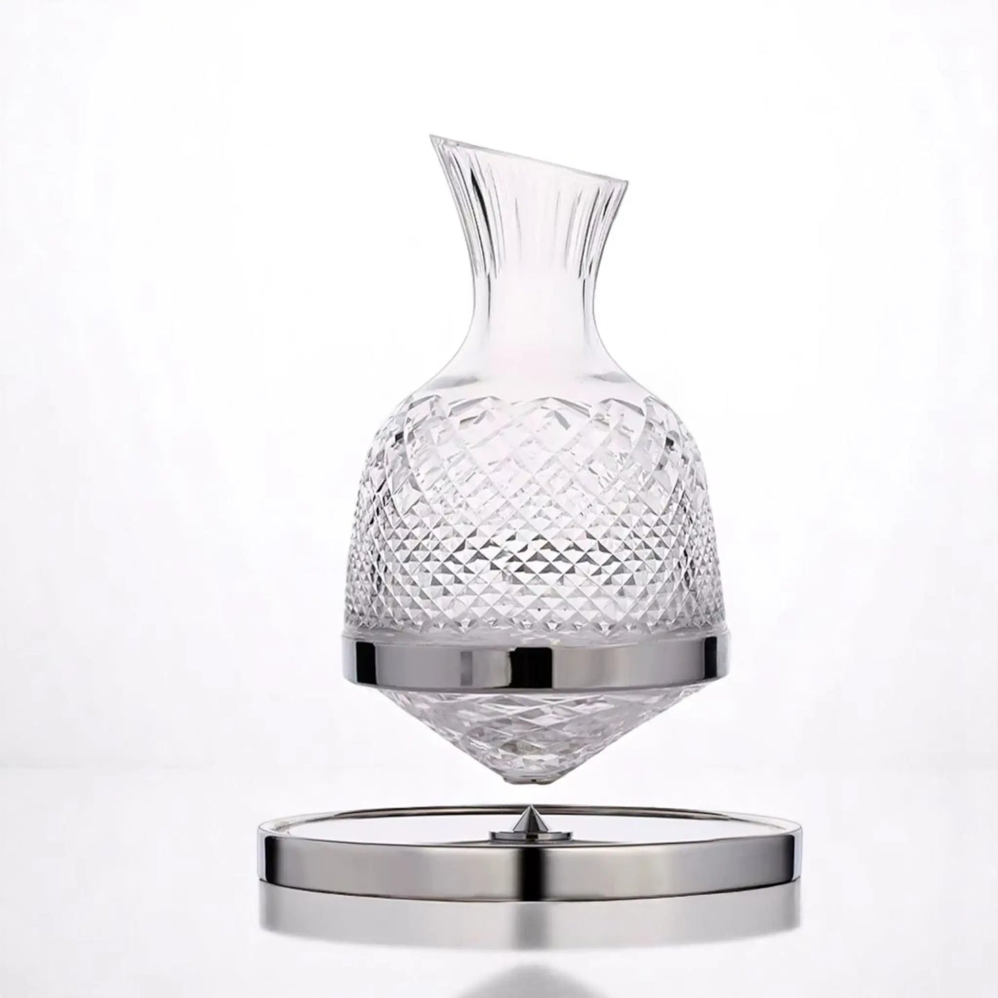 Rotating Crystal Whiskey Decanter – 1500ml Lead-Free with Tray  Geniogoods