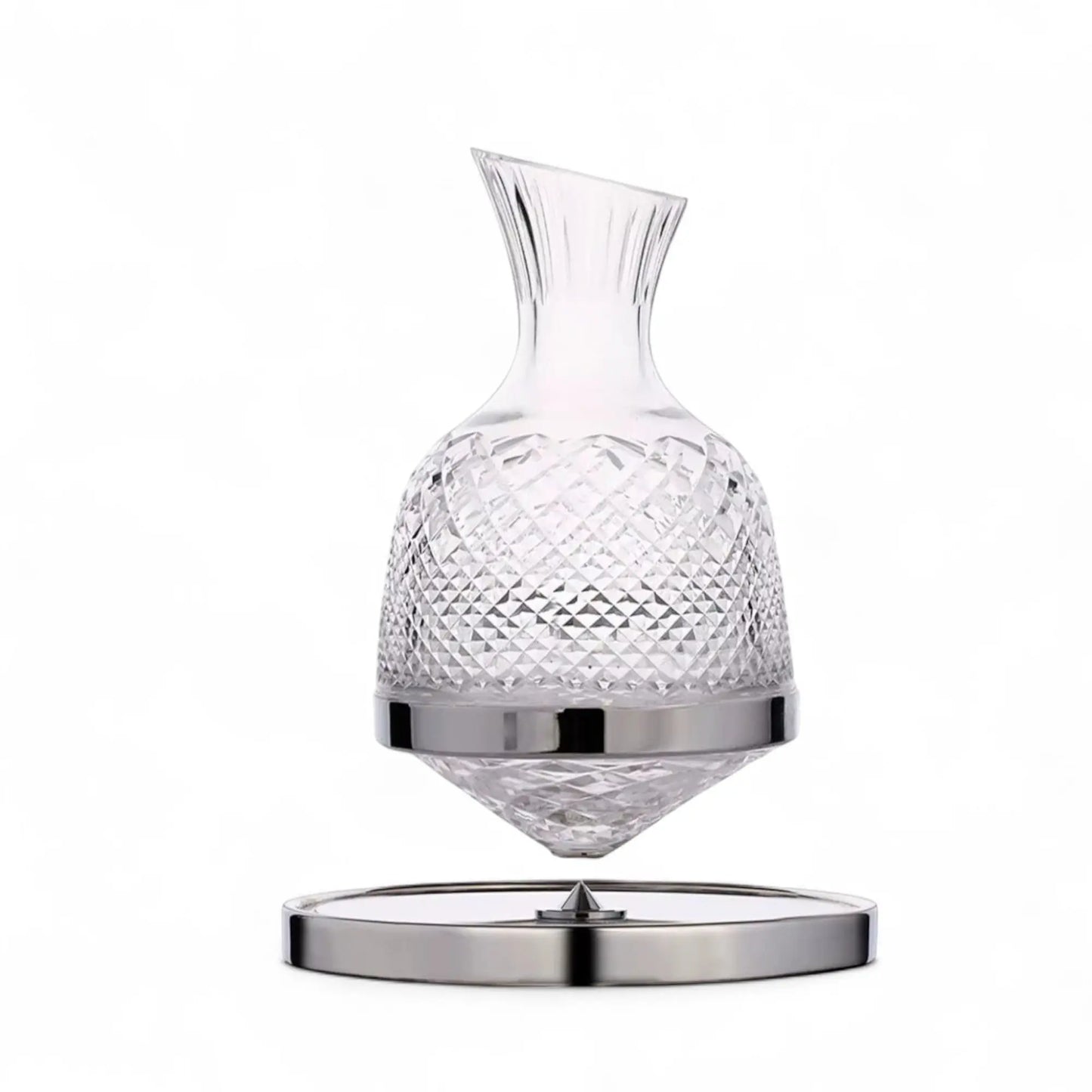 Rotating Crystal Whiskey Decanter – 1500ml Lead-Free with Tray  Geniogoods