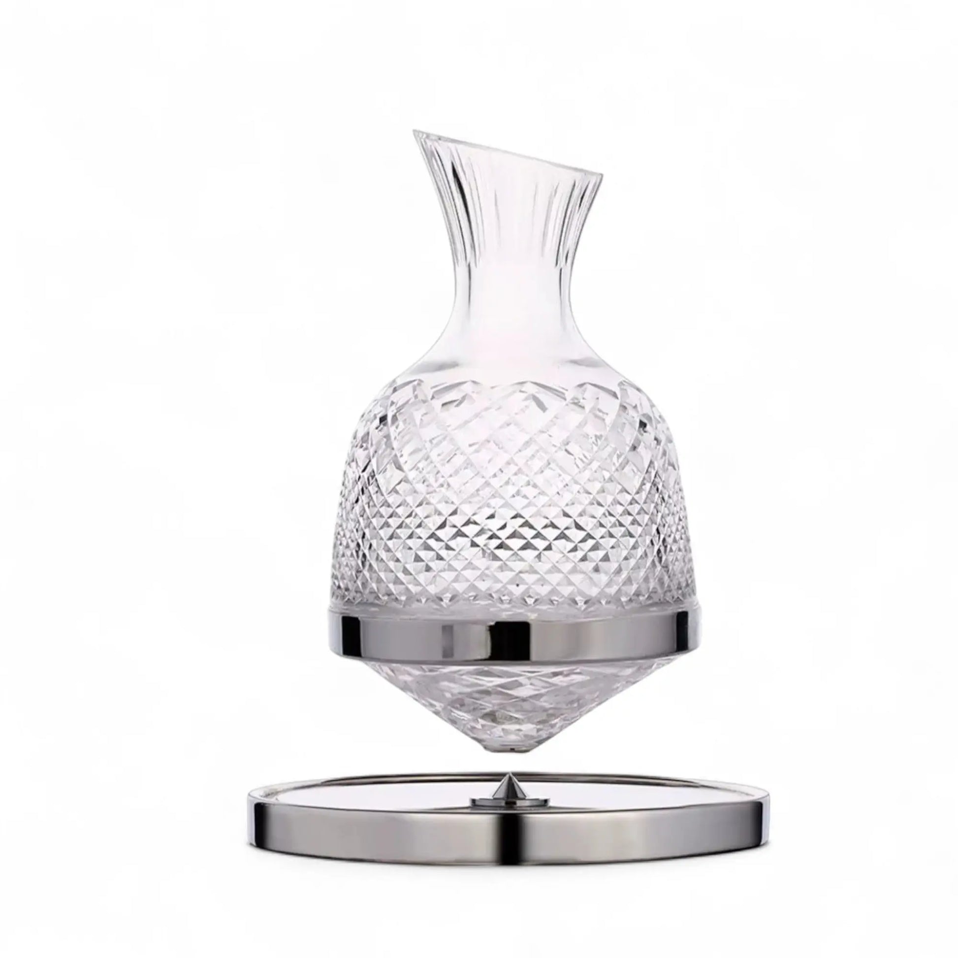 Rotating Crystal Whiskey Decanter – 1500ml Lead-Free with Tray  Geniogoods