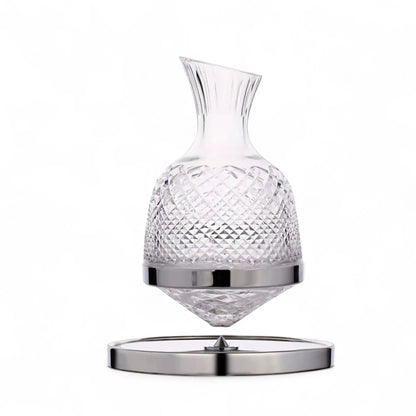 Rotating Crystal Whiskey Decanter – 1500ml Lead-Free with Tray  Geniogoods