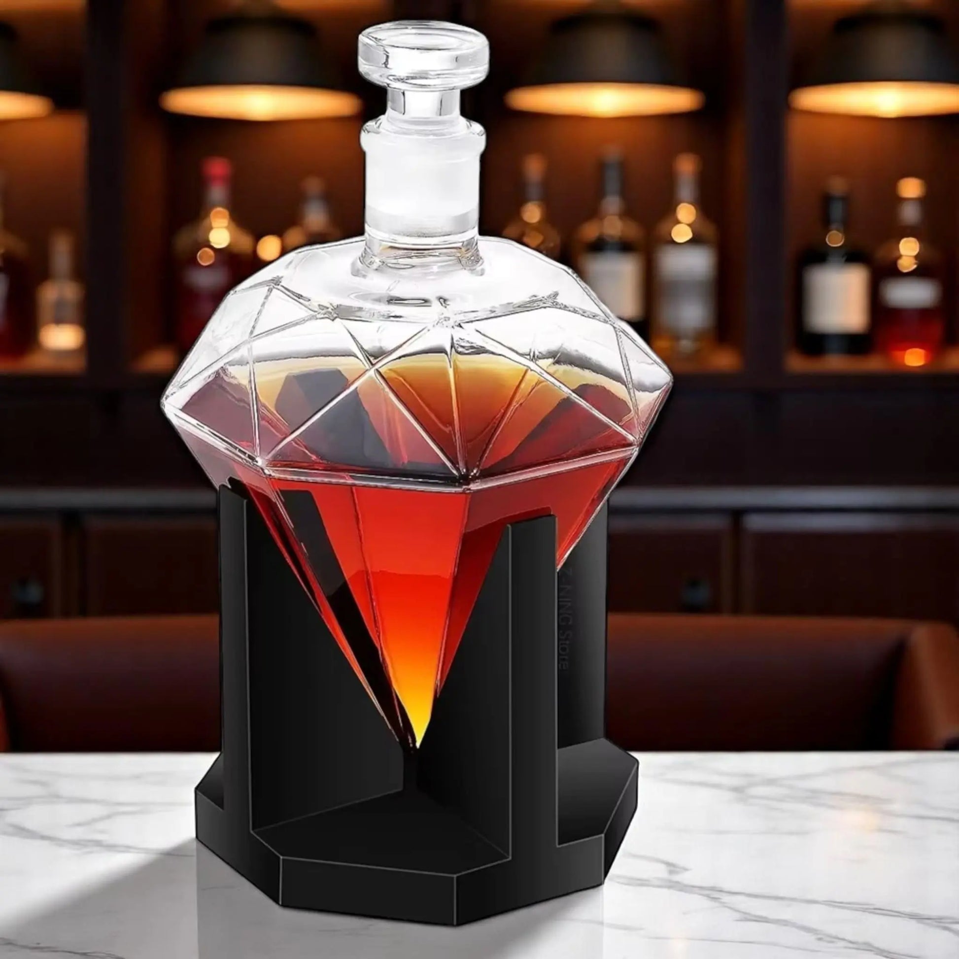 Rotating Whiskey Decanter 1500ml – Lead-Free Crystal Bottle  Geniogoods