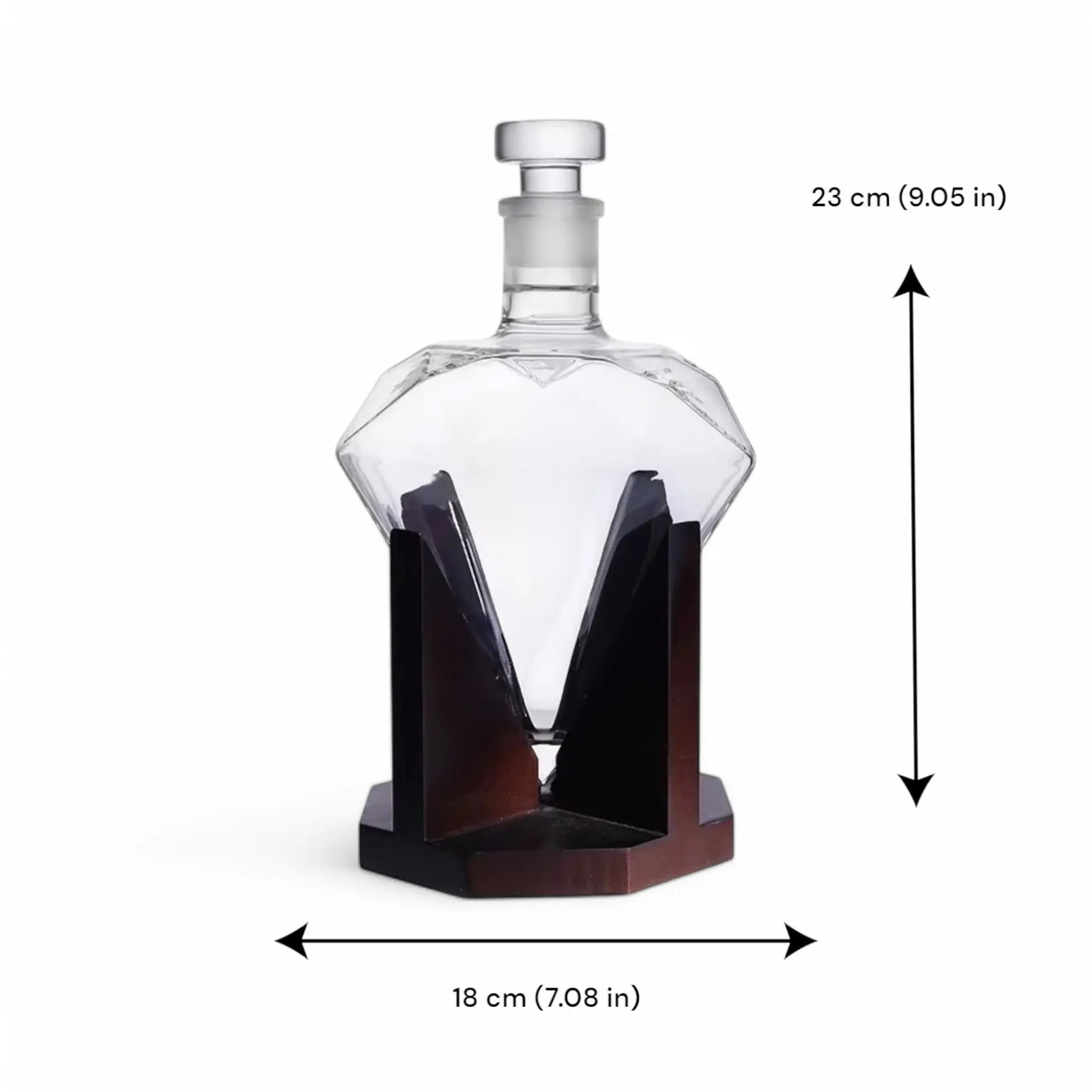 Rotating Whiskey Decanter 1500ml – Lead-Free Crystal Bottle  Geniogoods