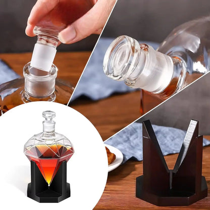 Rotating Whiskey Decanter 1500ml – Lead-Free Crystal Bottle  Geniogoods
