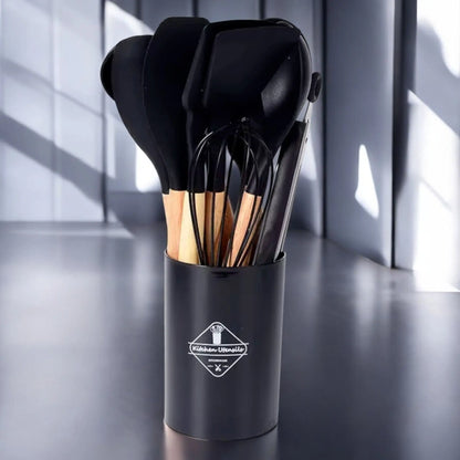 Silicone Cooking Utensils Set – 12PCS Heat-Resistant & Non-Stick Geniogoods