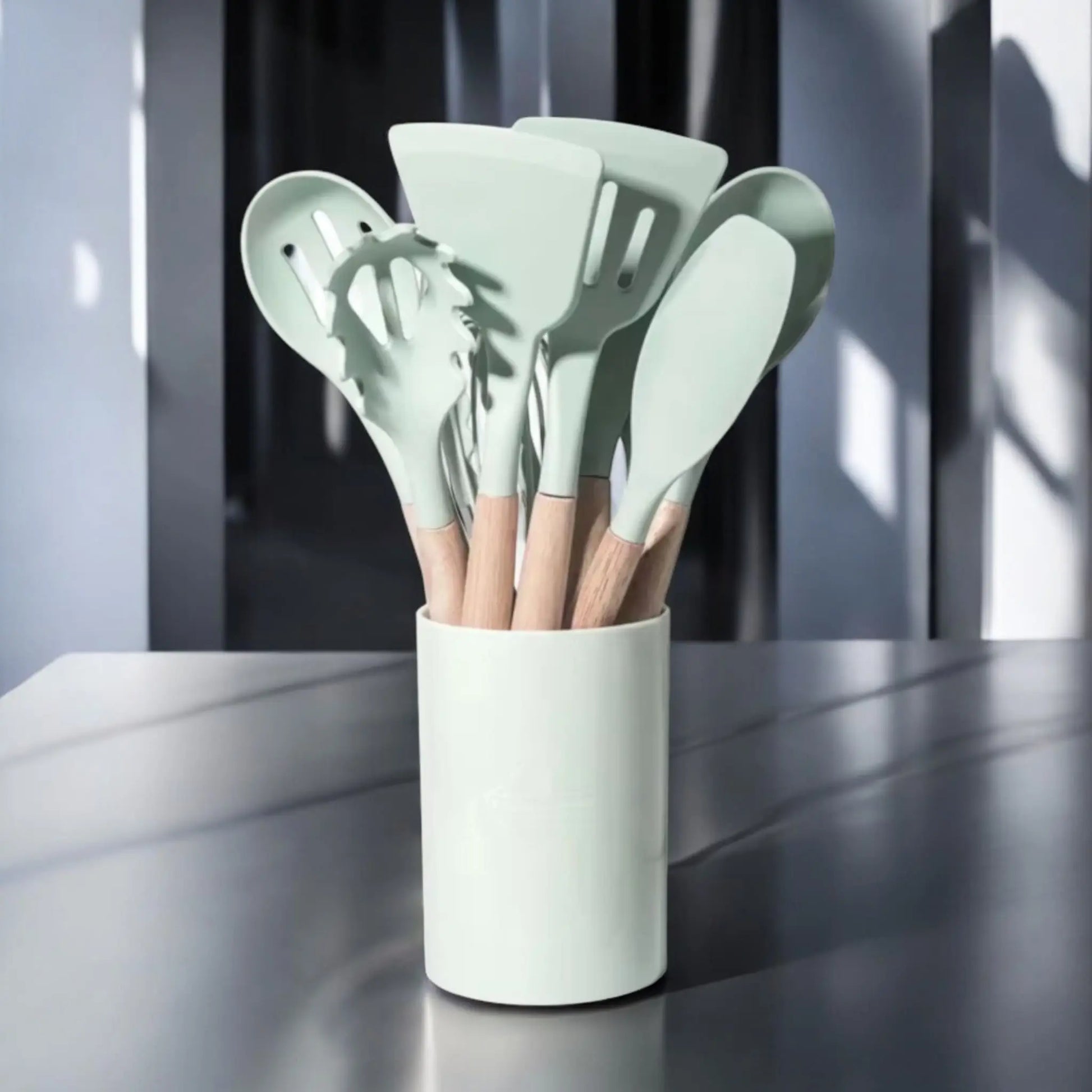 Silicone Cooking Utensils Set – 12PCS Heat-Resistant & Non-Stick Geniogoods