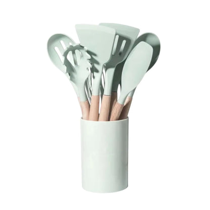 Silicone Cooking Utensils Set – 12PCS Heat-Resistant & Non-Stick Geniogoods