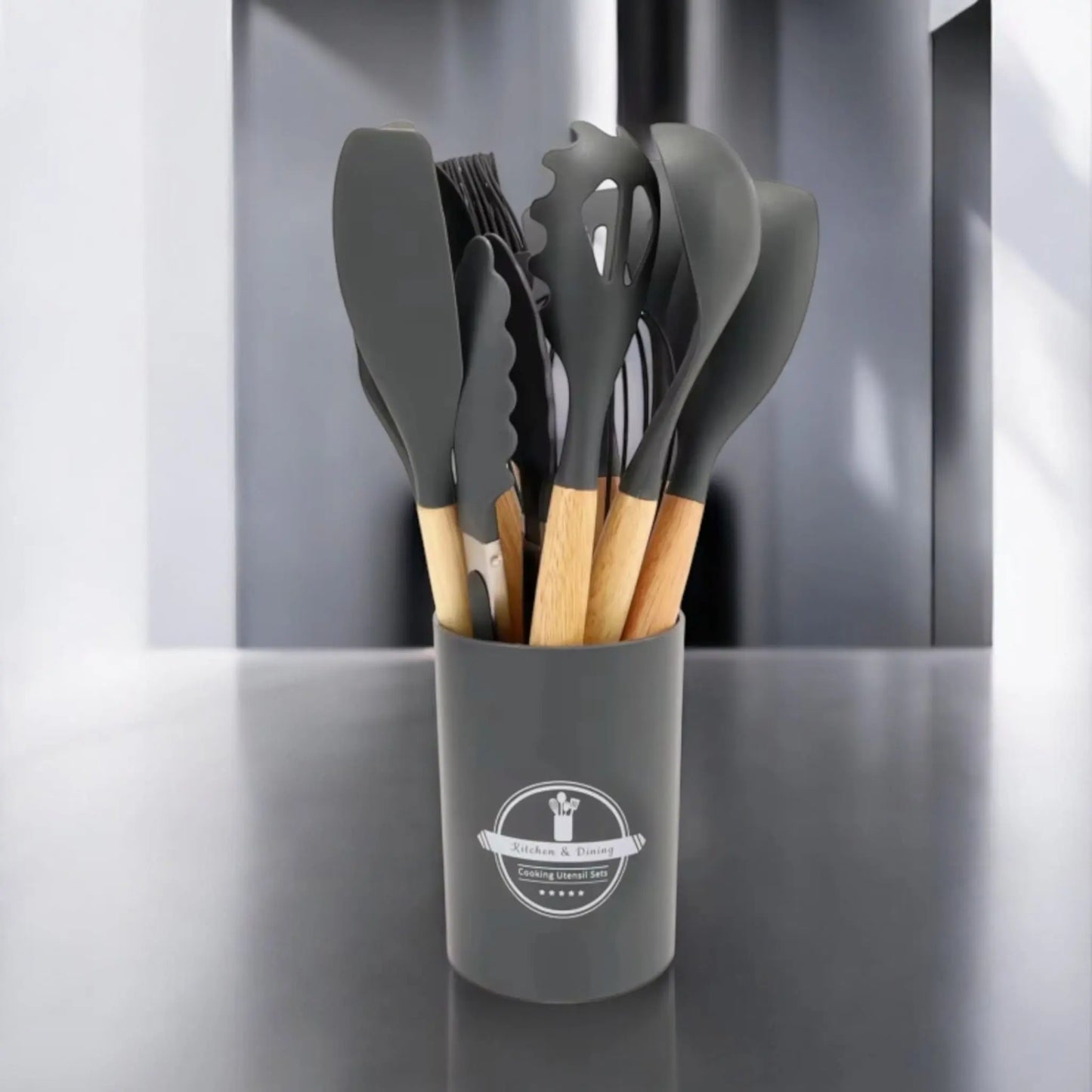 Silicone Cooking Utensils Set – 12PCS Heat-Resistant & Non-Stick Geniogoods