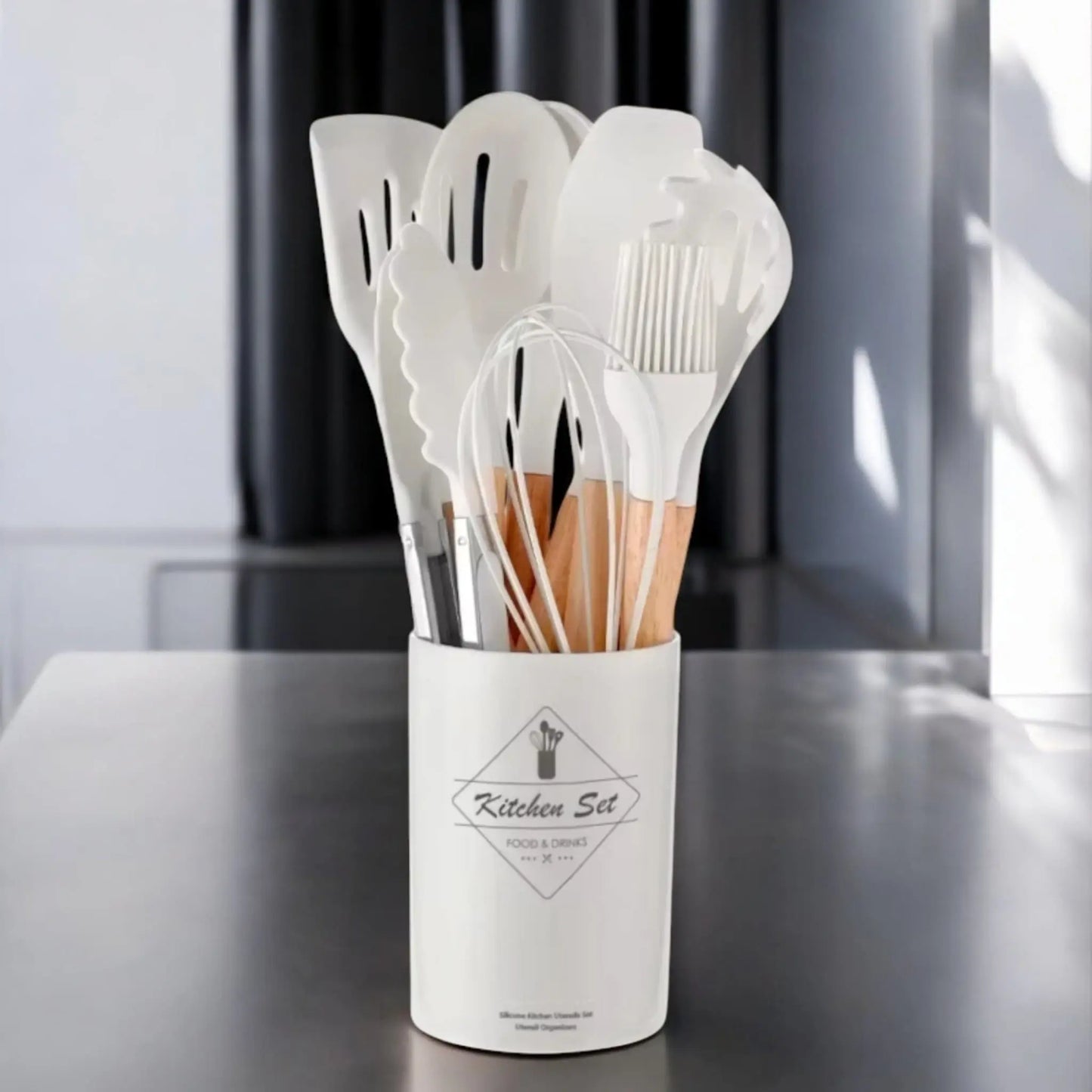 Silicone Cooking Utensils Set – 12PCS Heat-Resistant & Non-Stick Geniogoods