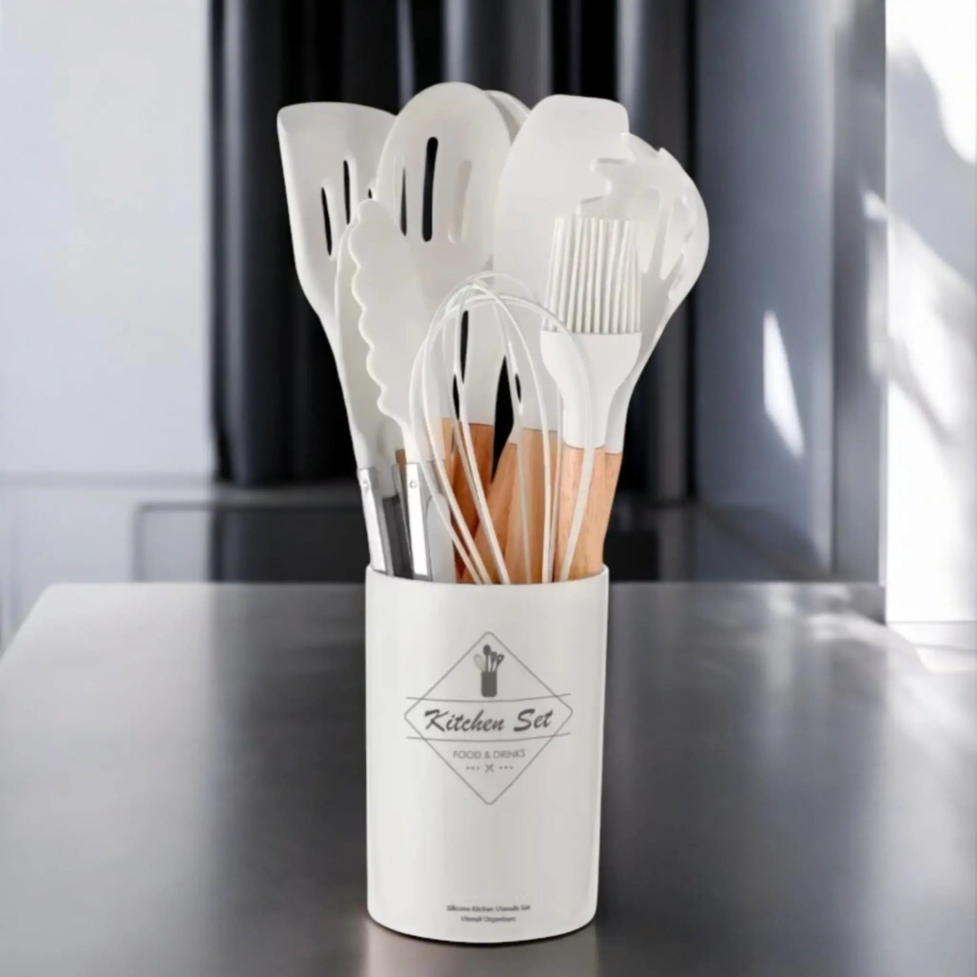 Silicone Cooking Utensils Set – 12PCS Heat-Resistant & Non-Stick Geniogoods