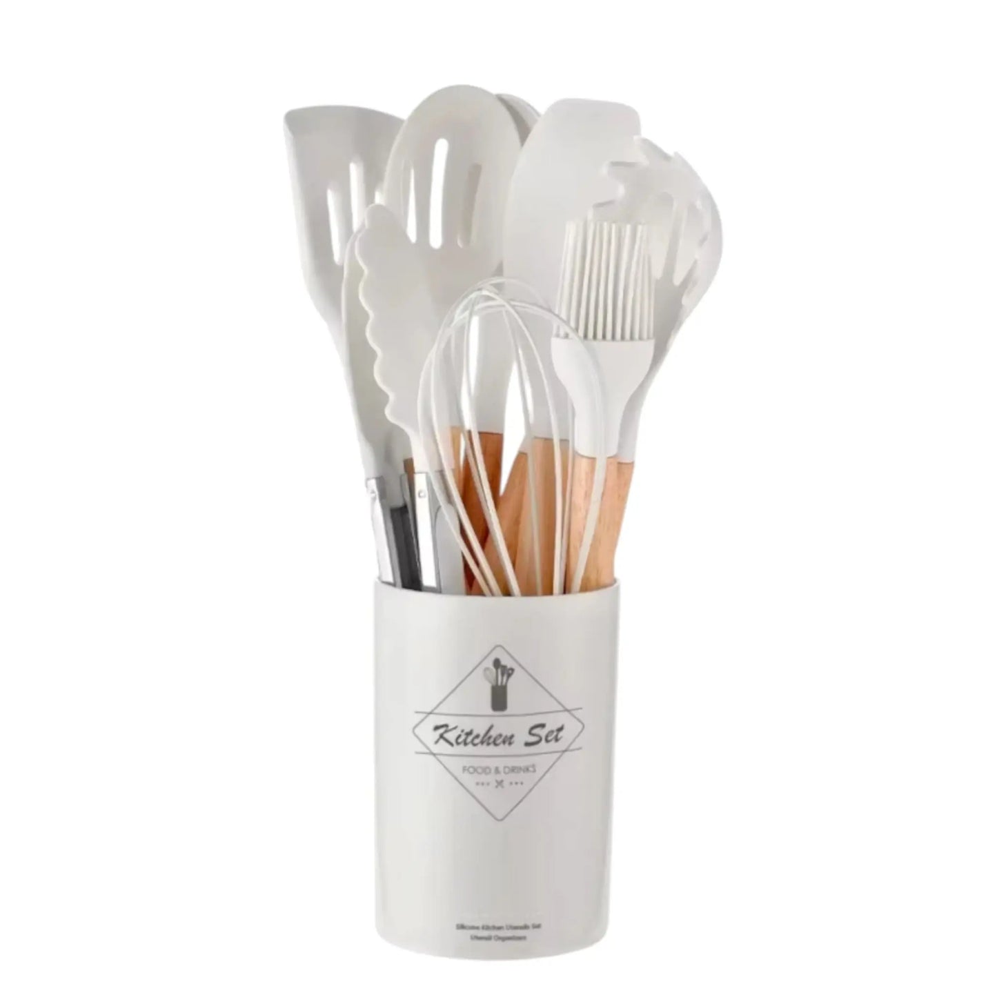 Silicone Cooking Utensils Set – 12PCS Heat-Resistant & Non-Stick Geniogoods