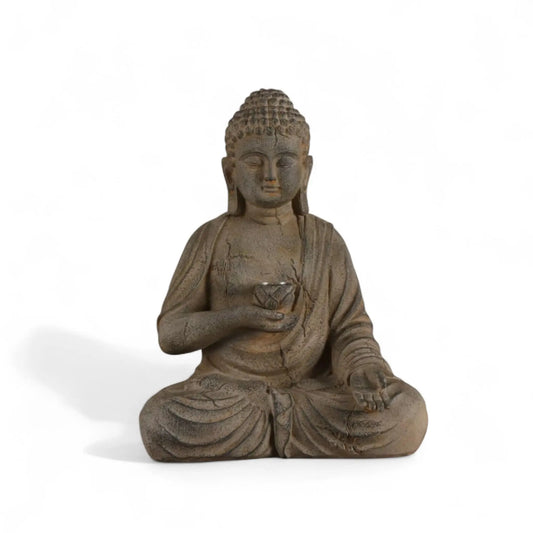Solar Buddha Statue – Tranquil Resin Light for Zen Gardens  Geniogoods