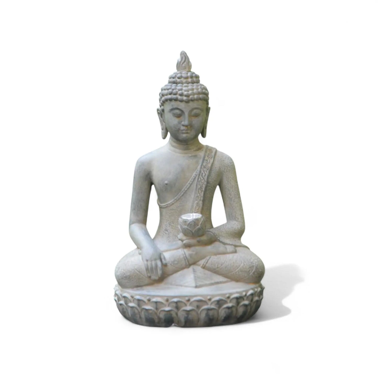 Solar Buddha Statue – Tranquil Resin Light for Zen Gardens  Geniogoods