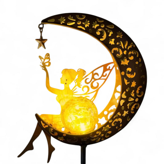 Solar Moon Fairy Garden Light – Magical Outdoor Decor for Night Gardens  Geniogoods