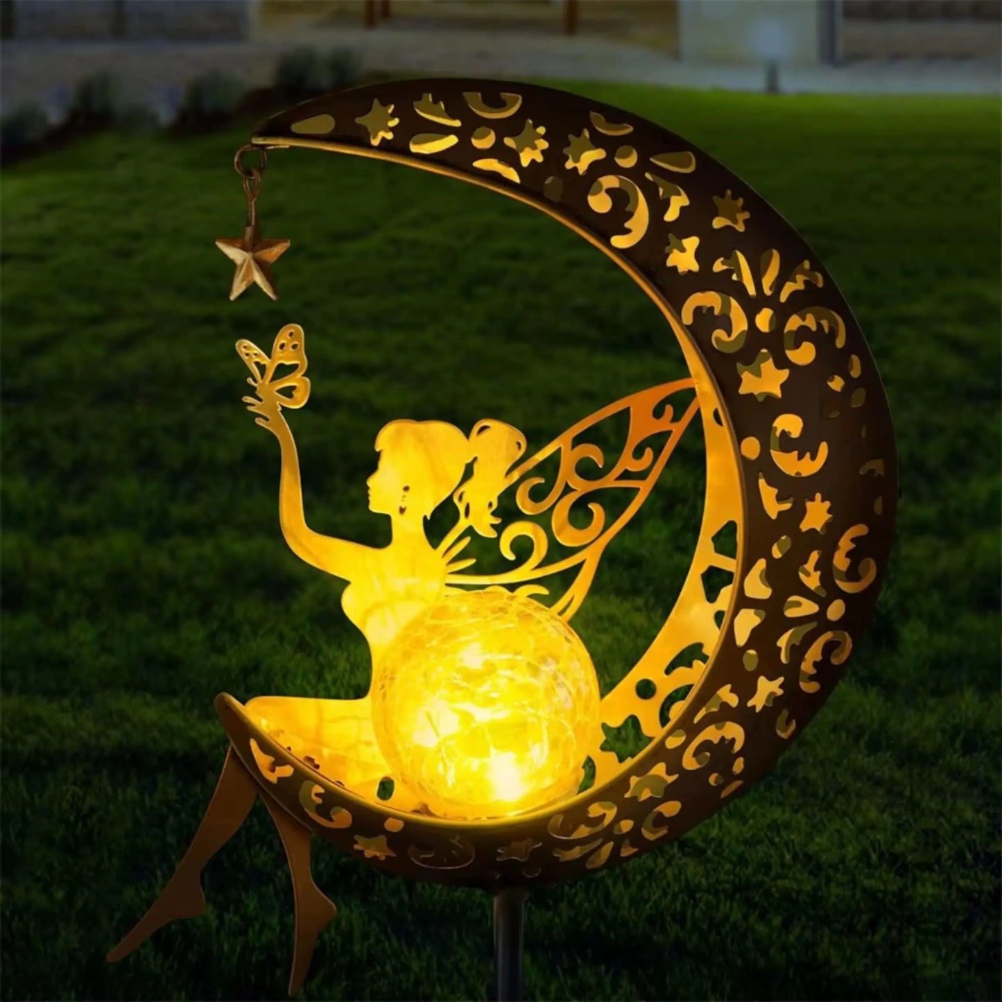 Solar Moon Fairy Garden Light – Magical Outdoor Decor for Night Gardens  Geniogoods
