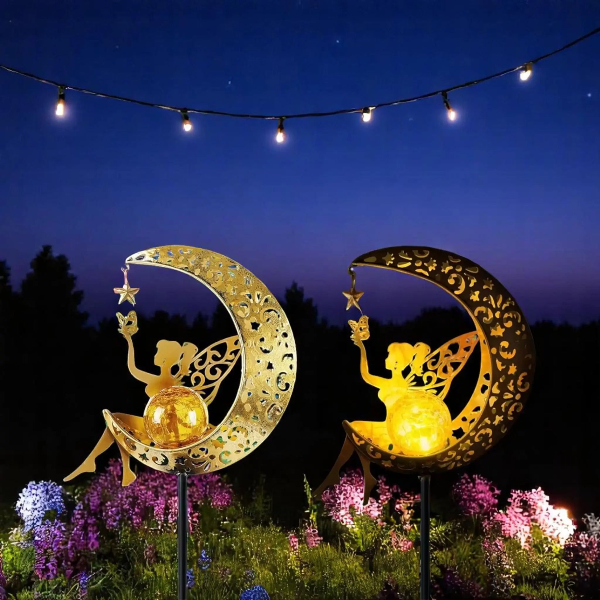 Solar Moon Fairy Garden Light – Magical Outdoor Decor for Night Gardens  Geniogoods